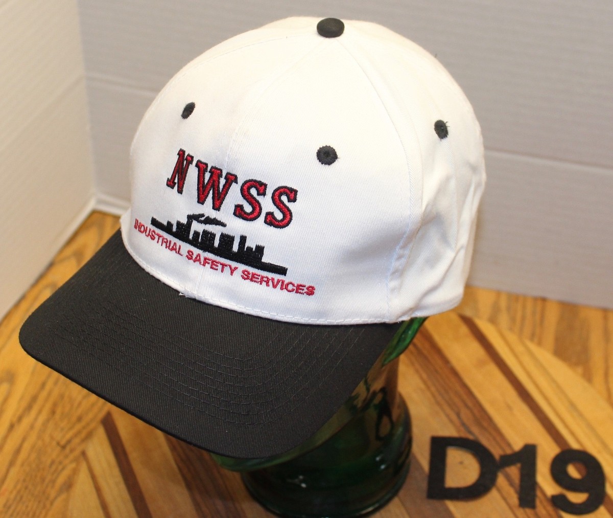 NWSS INDUSTRIAL SAFETY SERVICES HAT WHITE/BLACK EMBROIDERED  display picture 1