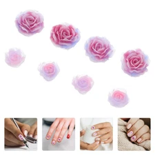 Box Flower Nail Charms 3d Flower Nail Art Supplies Women DIY Nail Decorations
