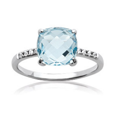 Bleu Gris Bague Saphir Bleu Et Diamant Bague Marguerite © Saphir Bleu haute joai