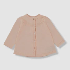 $65 Molo Girls Pink Gisela 3D Stitch Button-up Cardigan Sweater Size 80/1