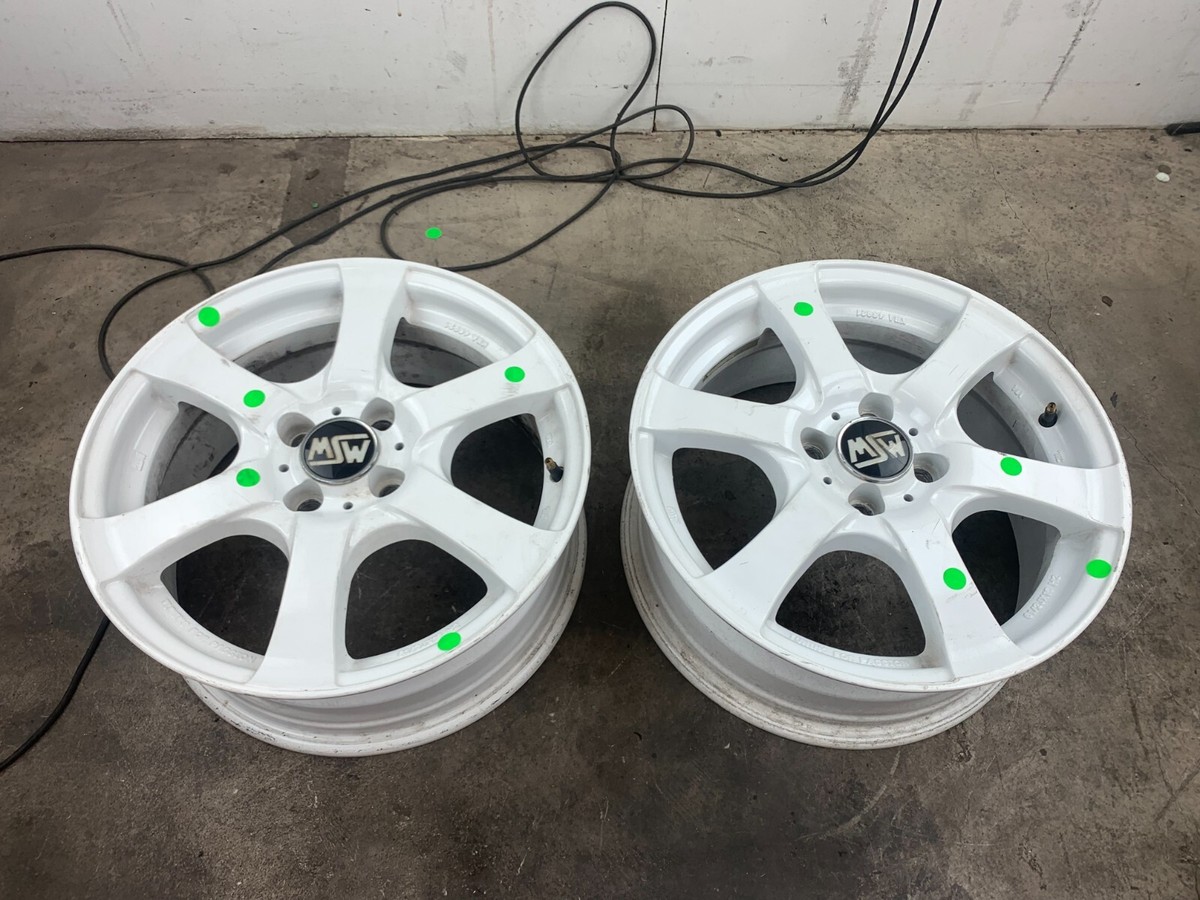 MSW By OZ Alloy 6 Spoke Type 15 Wheel Set of 2 16x6.5 4x100 Offset