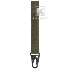 KRYDEX Tactical Hook Strap Clip Keychain Carabiner for MOLLE Belt / Vest Green