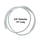 United Pacific 34801 72" Chrome Wire Loom - 3/8-in Diameter - 1 Unit