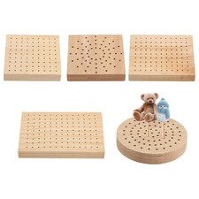 1bag 5styles Wooden Stand Display Oak Wooden Clay Figurines Display Trays