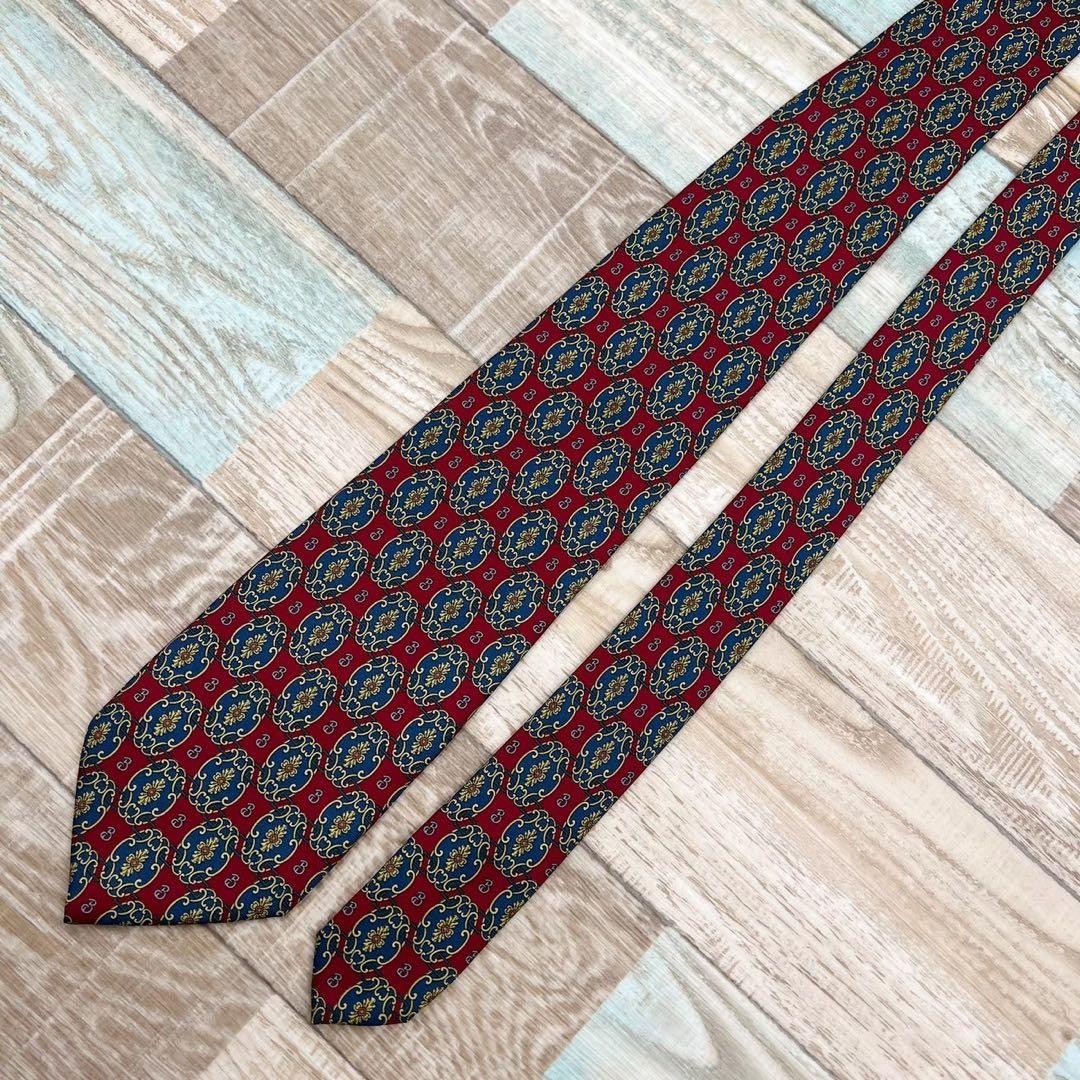 Burberry Patterned Red Tie, Silk - image 2