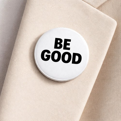 #ad Limited Exclusive Custom “BE GOOD” Pin Pinback Golden Globes Protest 1.25” $7.00