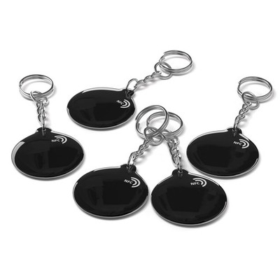 5pcs NFC Keyfobs Tags Black NTAG213 NFC Keychain Rewritable NFC Cards 137 Byt