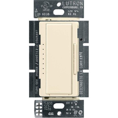 Lutron MACL-153MH-AL Maestro LED+ Dimmer 150W Almond Single-Pole/Multi-Location