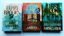 Terry Brooks, JERLE SHANNARA Trilogy Del Rey 2000-2002 HBDJs All 1st Printings