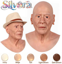 Silicone Male Hood Headgear Masquerade Lifelike Full Head Party Props