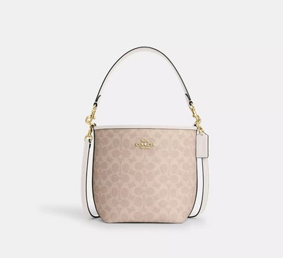 NWT Coach City Bucket Bag In Signature Canvas/In Double Face