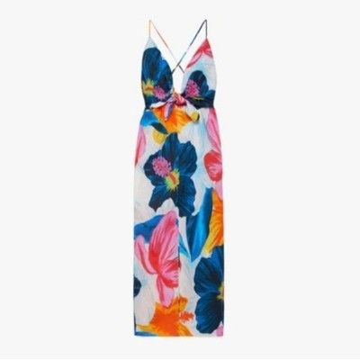 NWT Mara Hoffman Lolita Floral Maxi Dress Organic Cotton Multicolor Size Small