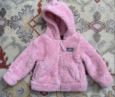 Eddie Bauer Baby Quest Pink Fleece Plush Hooded Jacket 6-12 month