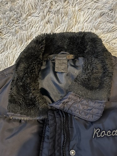 Rocawear Black Convertible To Vest Puffer Jacket Y2K Women's Small Lined Collar - Picture 9 of 9