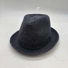 Vintage Stetson Fedora Hat Mens Medium Equalizer Grey Tweed Hat Wool Plaid