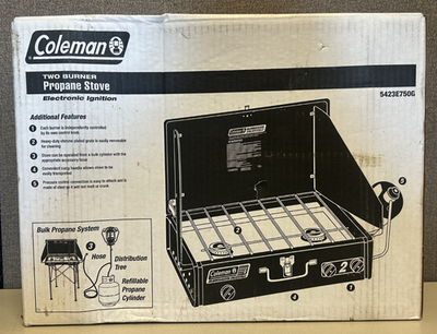 VTG Coleman Two Burner Propane Camping Stove 5423E750G NEW NIB | eBay