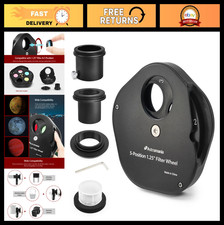 5-Position Filter Wheel for 1.25" Telescope Filters - Moon, Planet, Nebula Acces