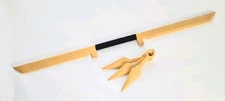 Ninja Practice Sword Polypropylene Yellow Blade Kunai Training Knife Staff