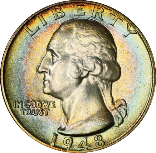 1948 MS67 Washington Quarter, PCGS 50482591