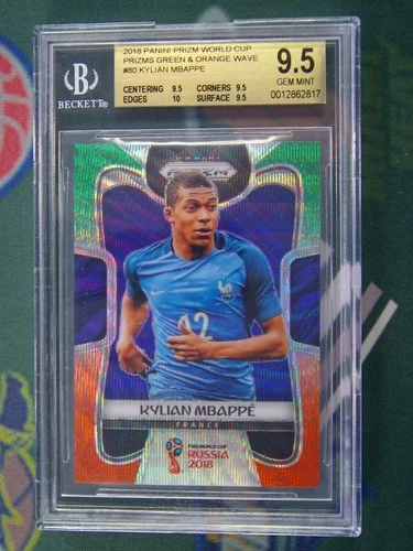 2018 Panini Prizm G-13 Kylian Mbappe Orange
