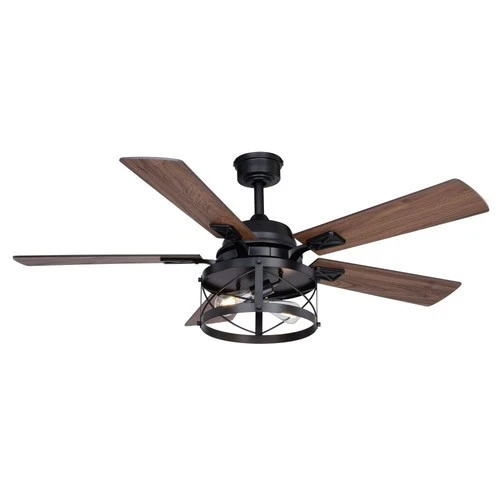Elburn 2-Light Ceiling Fan in Farmhouse Style 18.75 Inches Tall and 52 Inches - Picture 1 of 11