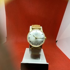Montine Manual Wind 17J Gold Plated 33mm Silver Dial Brown Leather 10218