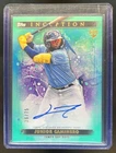 2024 Topps Inception Junior Caminero Rookies and Star Auto RC Aqua #36/75