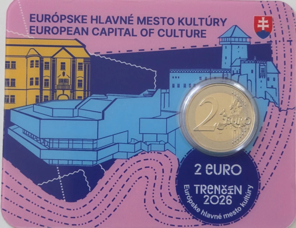 ~  2 Euro Trencin 2026 Stgl. Slowakei Coincard - Bild 1 von 3