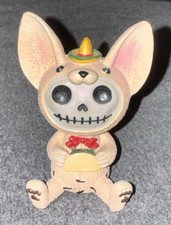 Ebros Latin Chihuahua Taco Furrybones Figurine 3.5" Skeleton Collectible