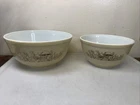 Vintage Pyrex Forest Fancies Mushroom Mixing Bowls 402 403 1.5L 2.5L