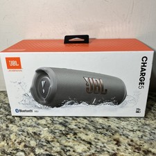 JBL Charge 5 Bluetooth Speaker - Gray NEW