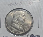 1948-D Franklin Half Dollar Uncirculated Business Strike 90% Silver Denver