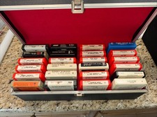 8 Track Tape Case With 24 Tapes In Great Shape