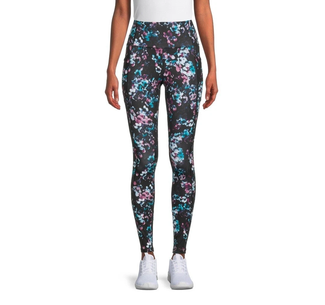 Avia Women's Active Core Performance Side Pocket Legging (Floral Print) XXL  20