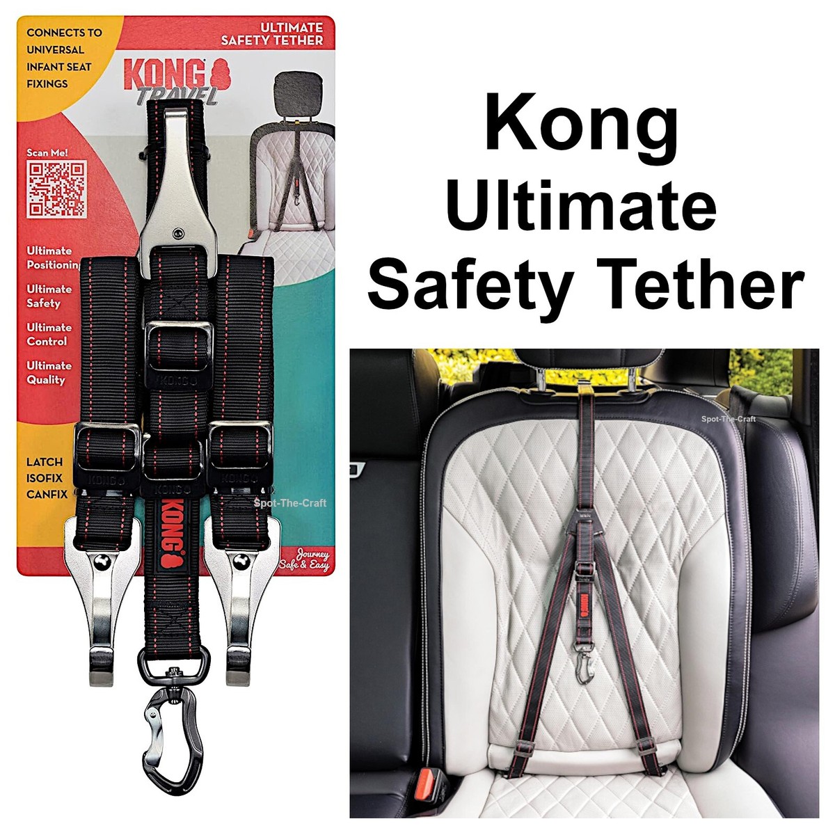 x Kong Travel Ultimate Safety Tether Seatbelt For Dogs Universal Latches |  eBay