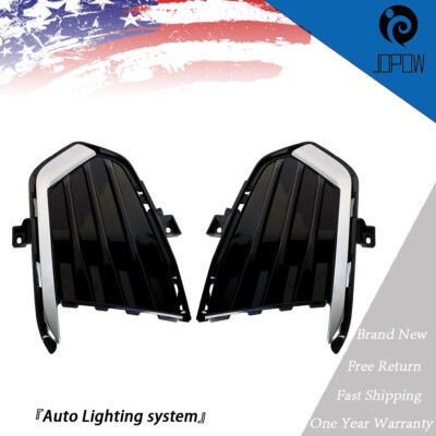 For 2017-2020 Cadillac XT5 Left+Right Side Front Fog Light Lamp Cover Bezel