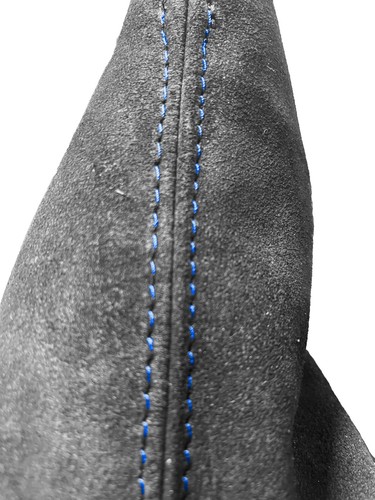 For Corvette C6 2005-2013 Blue Stitch Uni Suede Manual E-Brake Shift Boot Cover - Picture 4 of 5