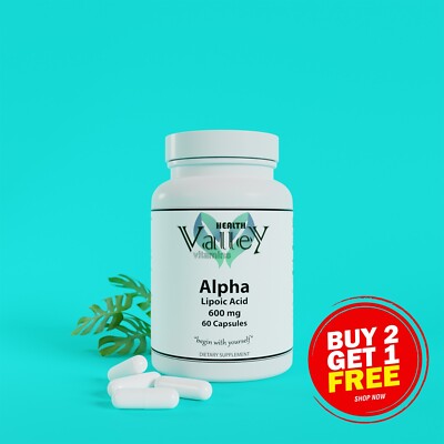Alpha Lipoic Acid 600mg Metabolism, Skin Aging,Weight Loss, Energy