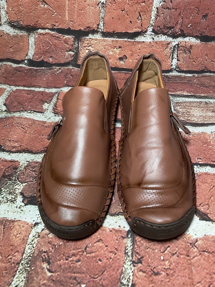 Menico 100% CAOUTCHOUC Sewn Brown Leather Slip On Sport Shoe  display picture 3