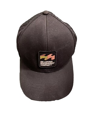 Billabong Panel Mens Snapback Curved Peak Trucker Cap Walled black 