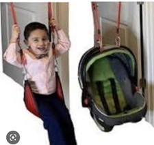 FAMILY FITNESS-5 In 1-Doorway Pull-Up Bar, Child/Infant Carseat Swing Portable