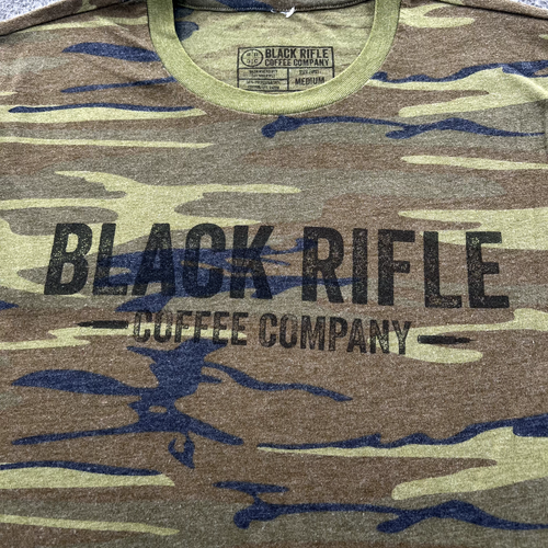 Black Rifle Coffee Co Shirt Mens M Green Military Veteran Tactical USA SS EUC - Picture 6 of 8