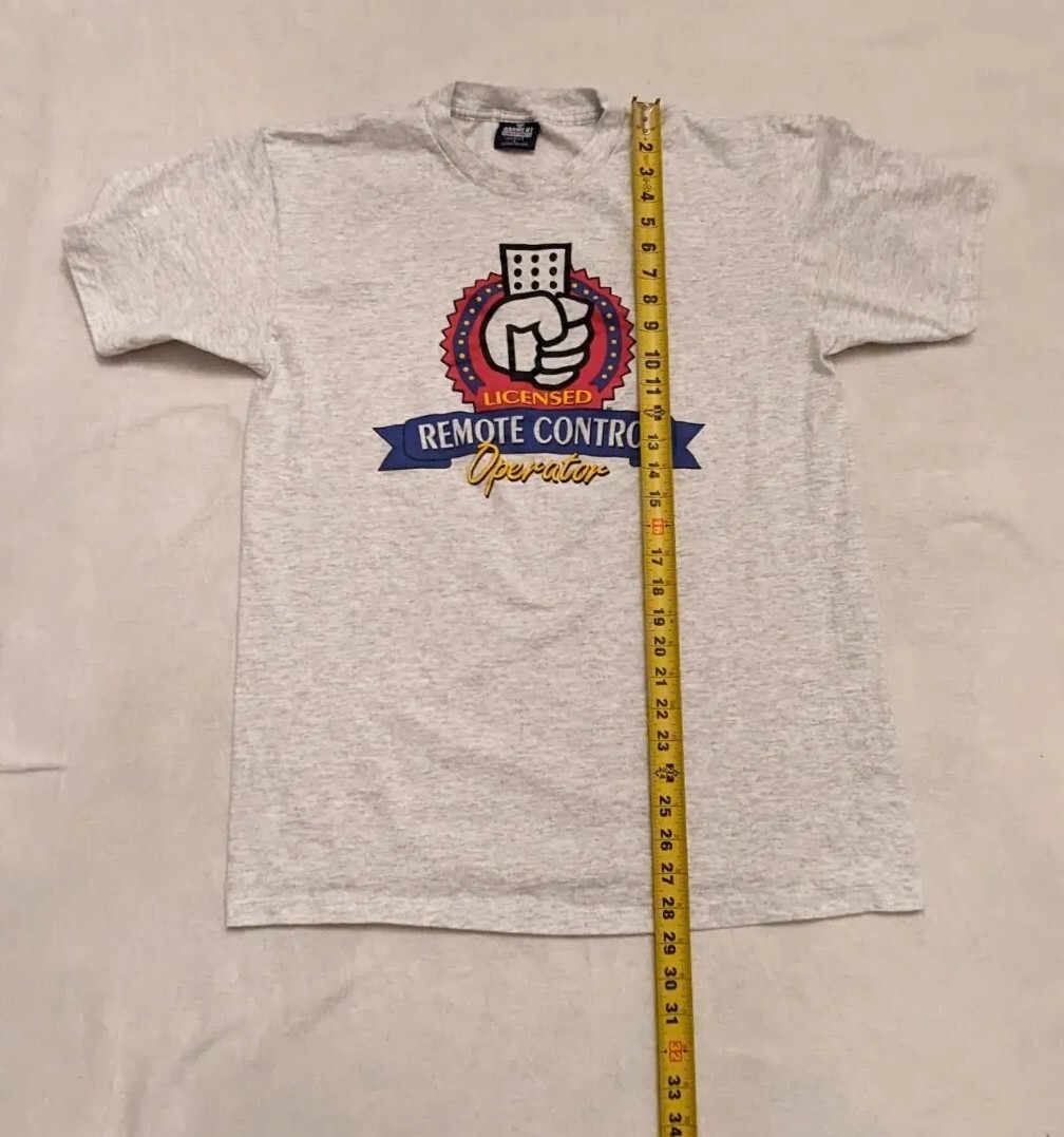 Vintage Licensed Remote Control Operator Grey T-s… - image 11