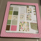 Floral theme 12"x12" Scrapbook kit with album, paper and embellishments