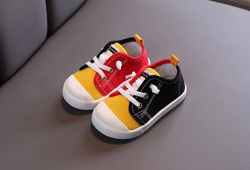 Kinder Jungen Mädchen Casual Pumps Canvas Low-Top Flache Trainer Bunte Schuhe - Bild 7 von 32