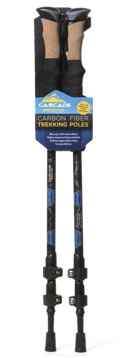 Cascade mountain tech carbon clearance fiber quick lock trekking poles
