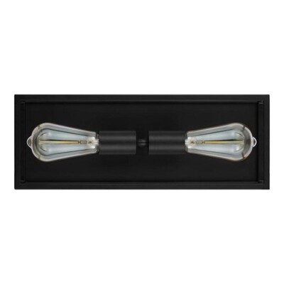 Rollins 6 in. W 2-Light Black Up and Down Wall Sconce