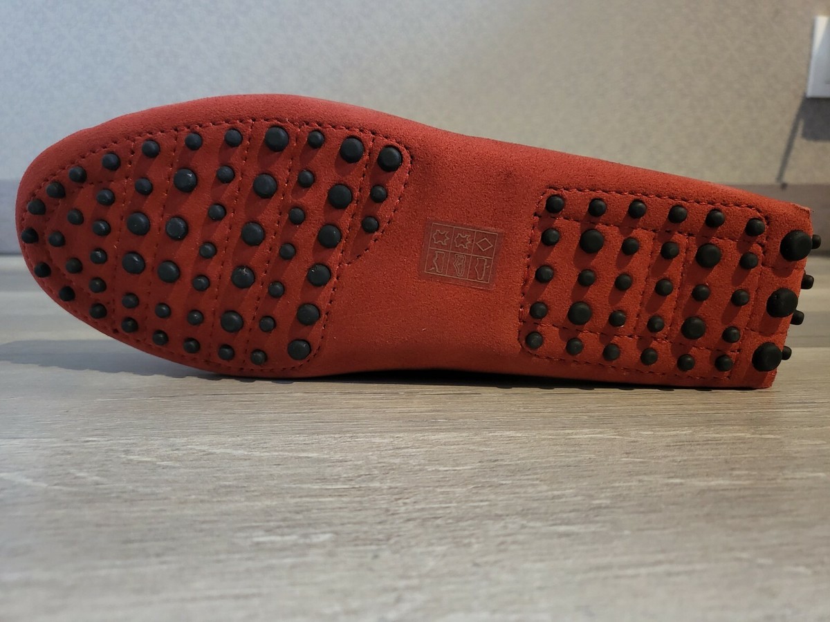 CHARLES SMITH Chaussures bateau mocassins DENNIS rouge vieilli