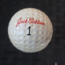 Vintage Jack Nicklaus Golf Ball Red Signature Canada 1 Circ 1966 