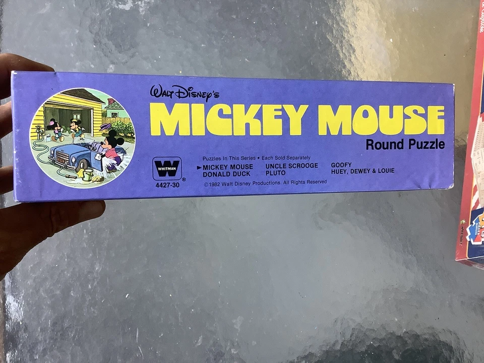 SEALED 1982 - Mickey Mouse - Puzzle - whitman 125 piece; 20" diameter - Image 2 of 3